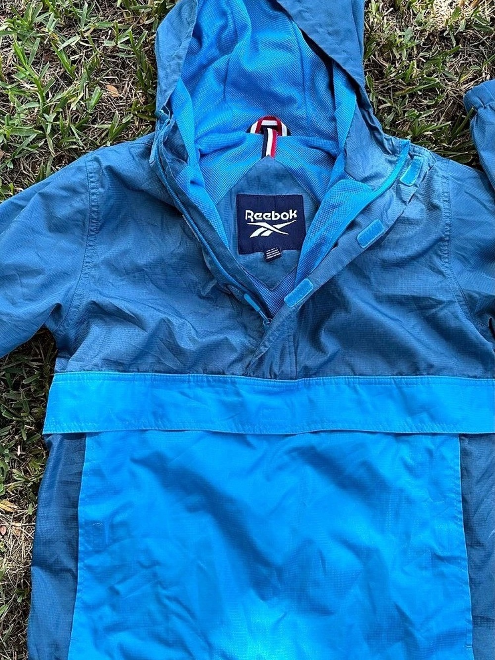 Reebok Blue Hooded Jacket Size Small